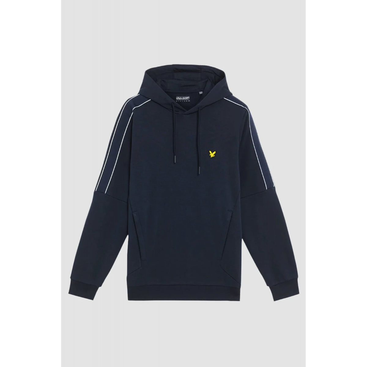 Lyle & Scott | ML2388SP Sports Reflect Tape Rubberised Logo Overhead Hood Top - Navy