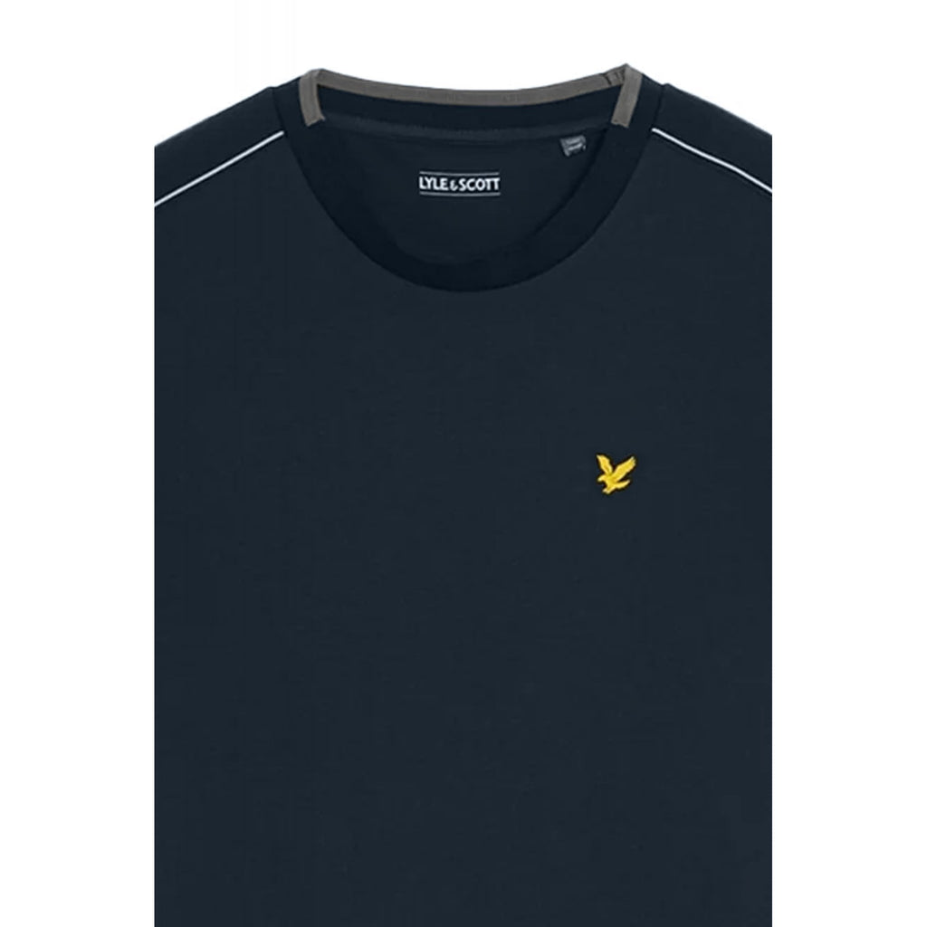 Lyle & Scott | TS2382SP Sports Reflect Tape Rubberised Logo Half Sleeve T-Shirt - Navy