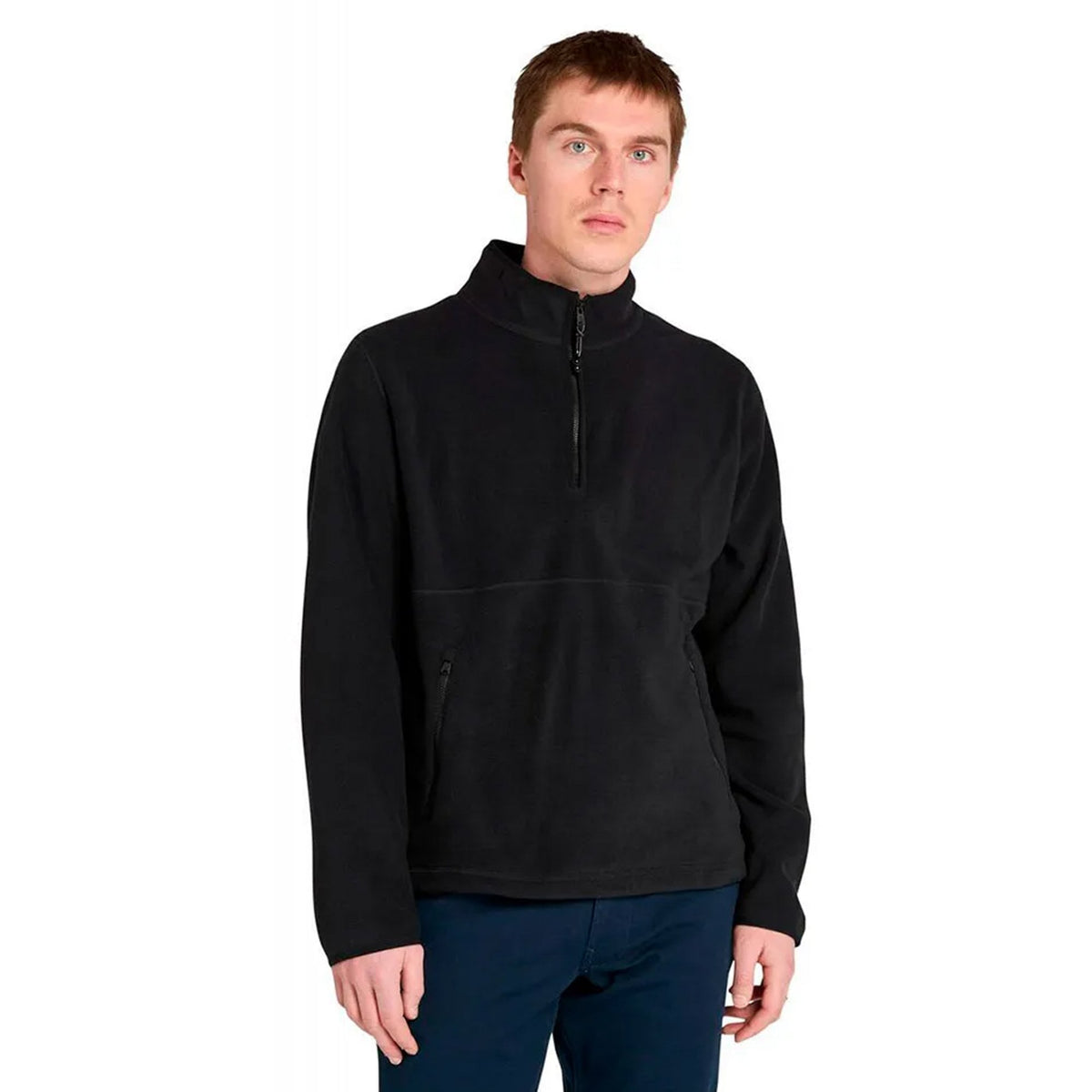 Timberland TB0A6HMQ Sherpa 1/4 Quarter Zip Soft Polar Fleece Top - Black