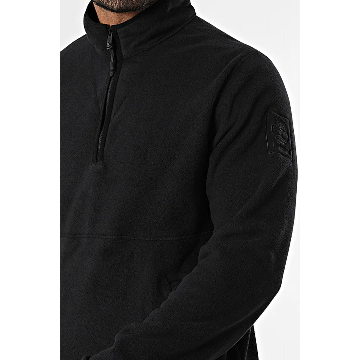 Timberland TB0A6HMQ Sherpa 1/4 Quarter Zip Soft Polar Fleece Top - Black