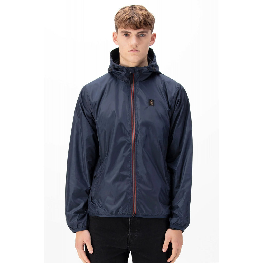 Luke | Sport M680714 Garnedd Waterproof Tri-colour Trim Lightweight Hood Jacket - Porpoise Navy