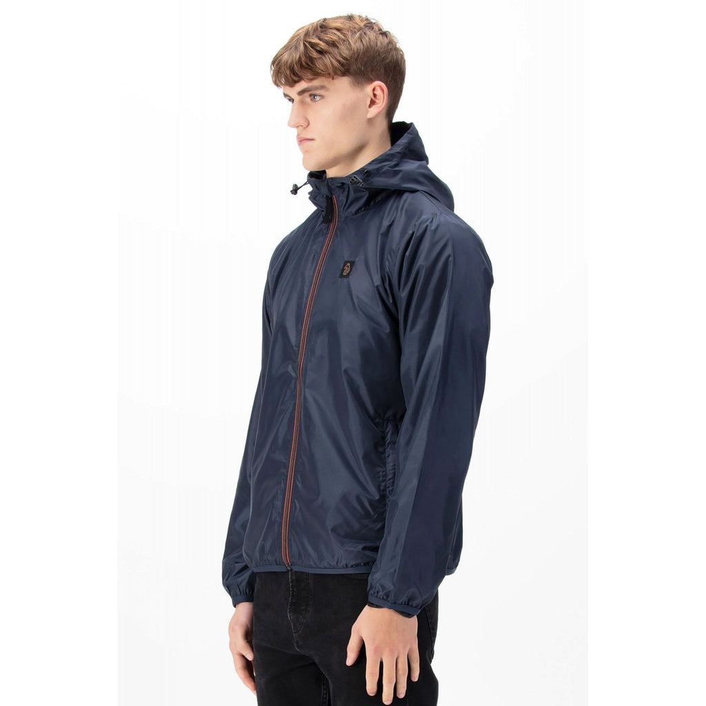Luke | Sport M680714 Garnedd Waterproof Tri-colour Trim Lightweight Hood Jacket - Porpoise Navy