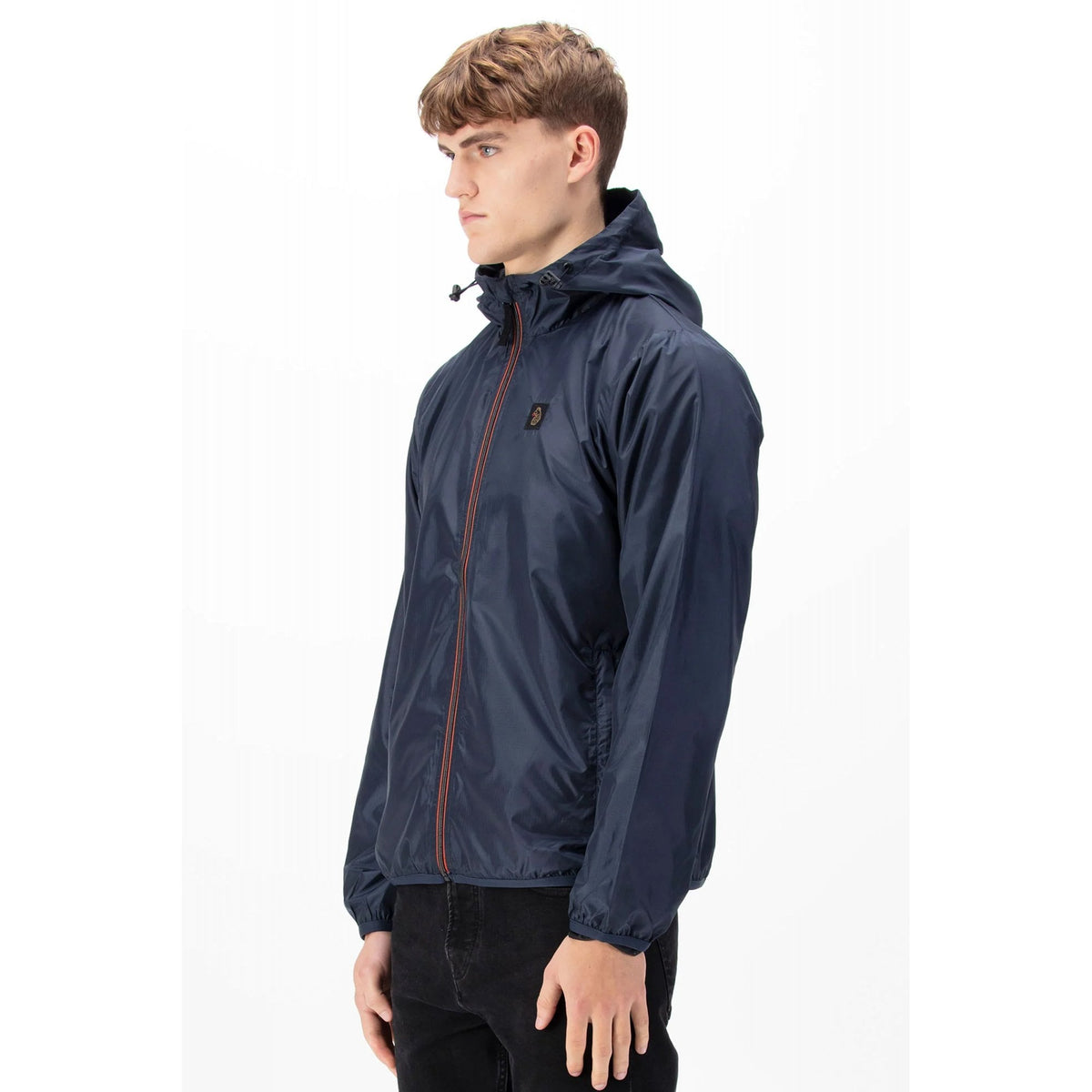 Luke | Sport M680714 Garnedd Waterproof Tri-colour Trim Lightweight Hood Jacket - Porpoise Navy