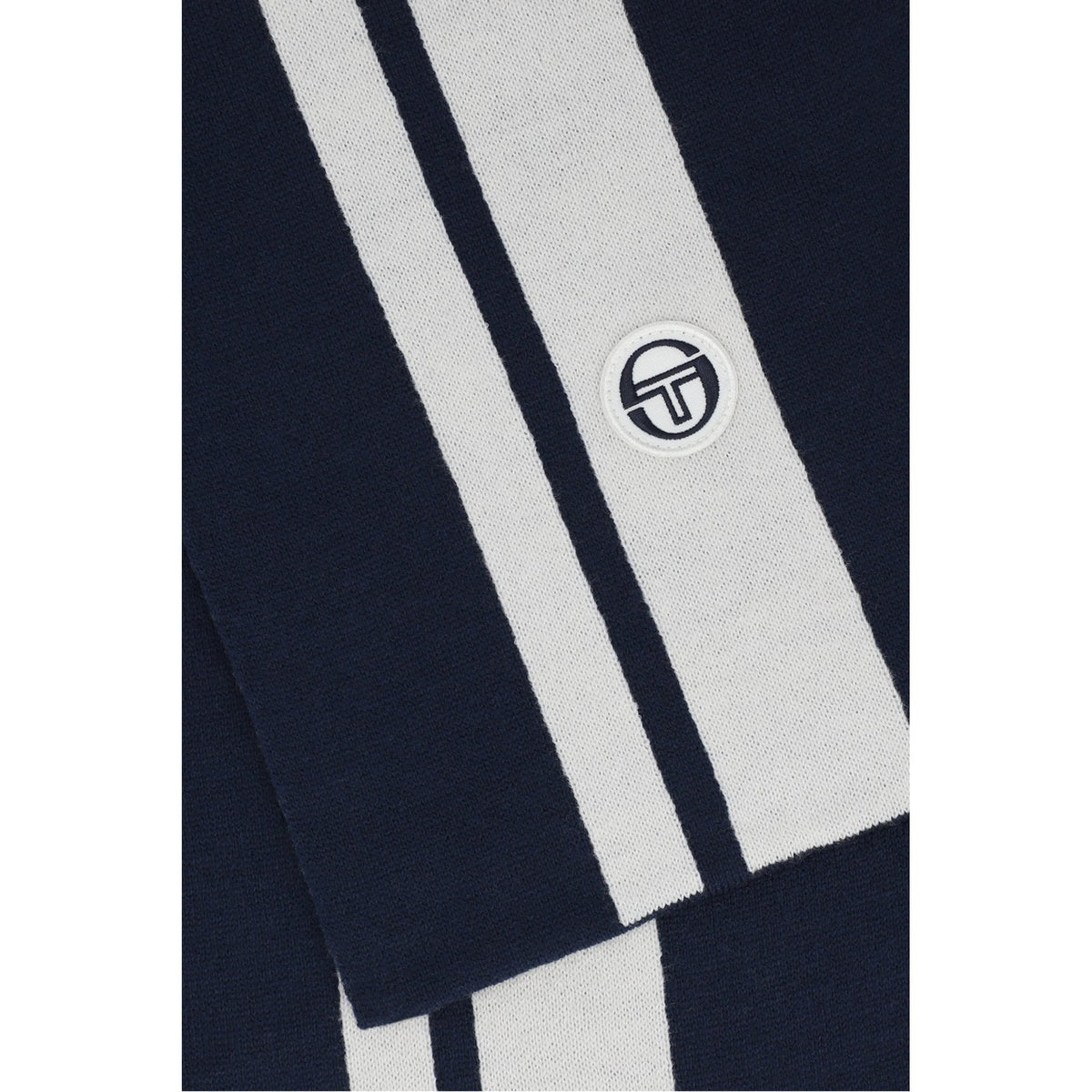 Sergio Tacchini | Matchday 1259 Jacquard Striped Scarf - Navy/Gardenia