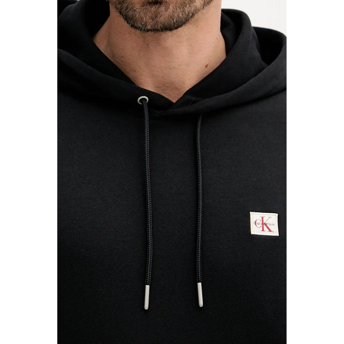 Calvin Klein Jeans | LV04RC274G Core Badge Logo Relaxed Fit Overhead Hood Top - Black