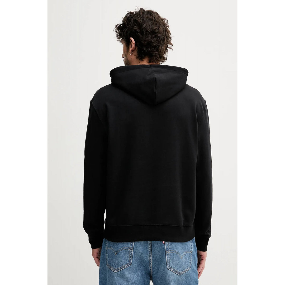 Calvin Klein Jeans | LV04RC274G Core Badge Logo Relaxed Fit Overhead Hood Top - Black