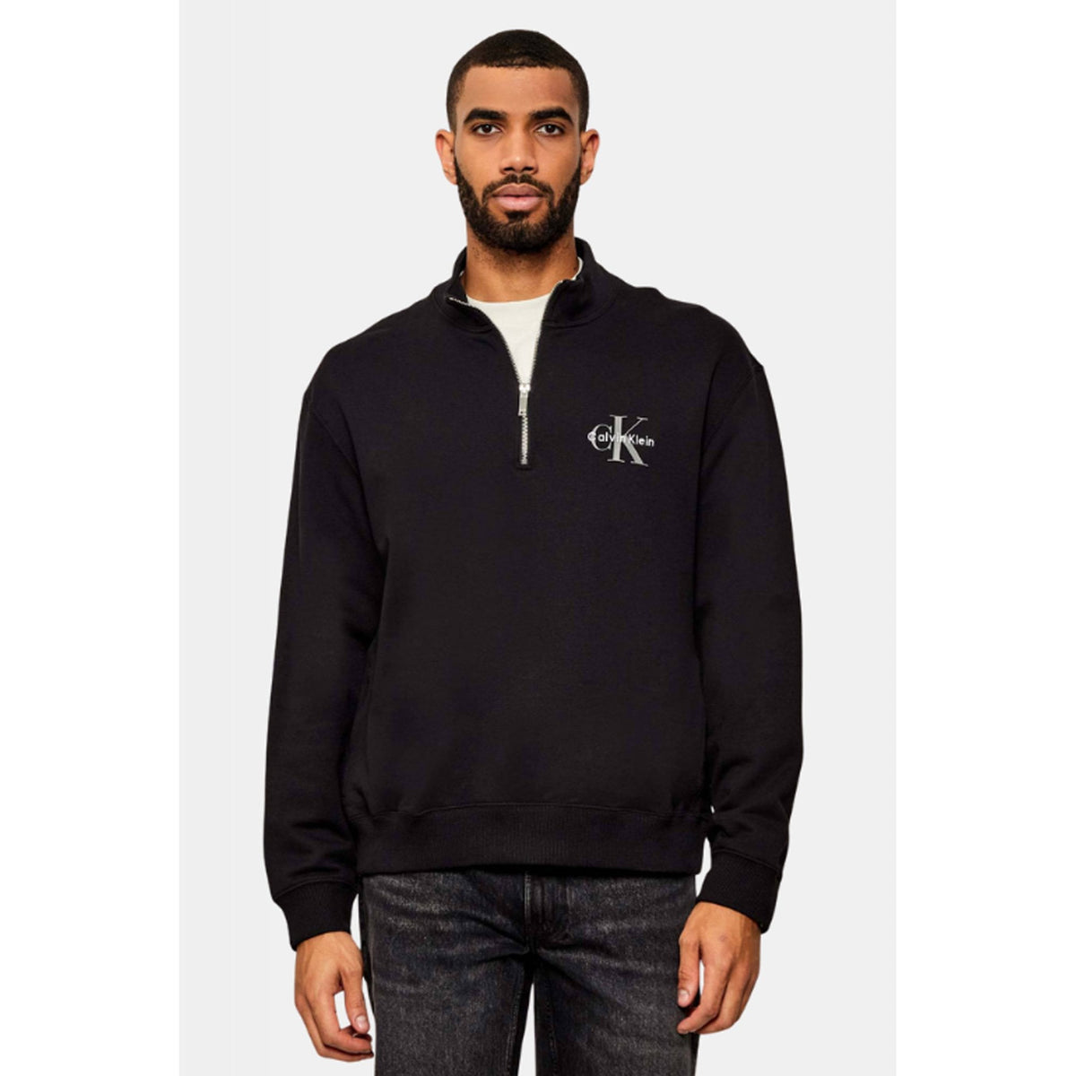 Calvin Klein Jeans | LV04RD244G Brand Logo 1/4 Quarter-Zip Sweat Top