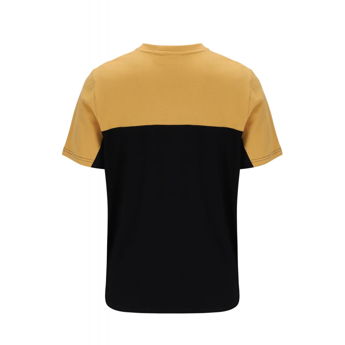 Fila Vintage Tiebreaker MH027 Colour Block Panel T-Shirt - Oak Buff/Black