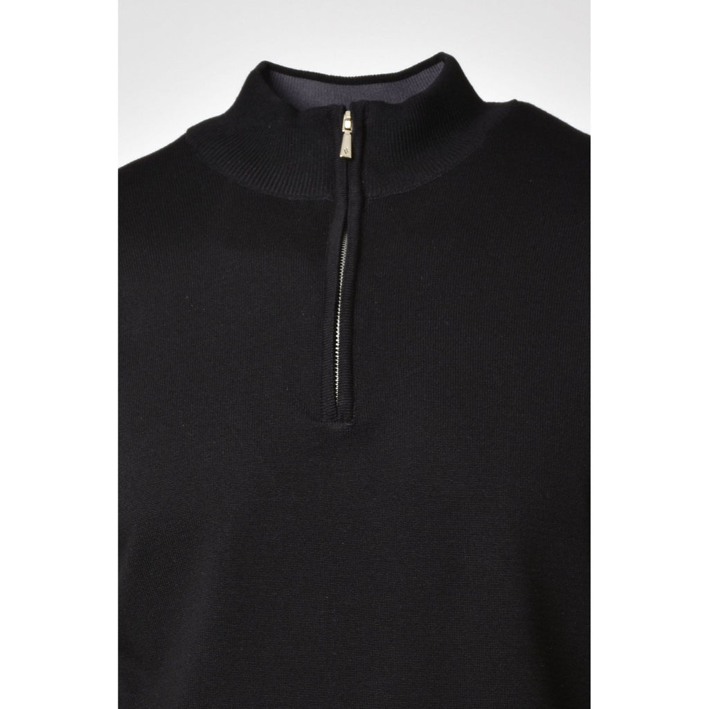 Liwali | 1343 1/4 Quarter Zip Soft Fabric Funnel Neck Jumper