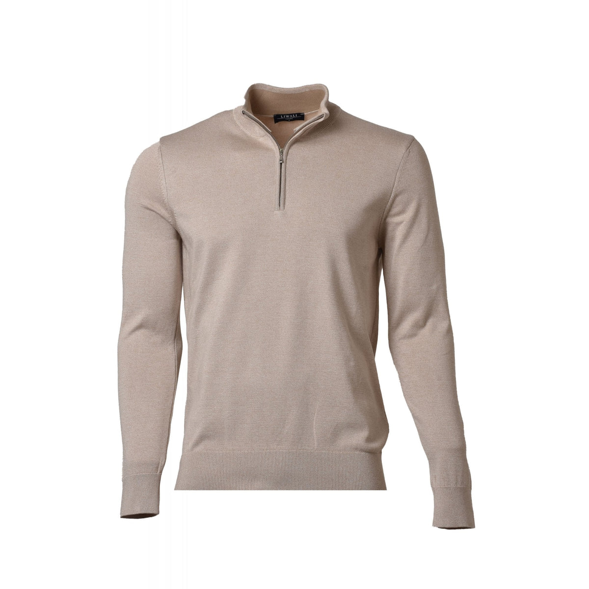 Liwali | 1343 1/4 Quarter Zip Soft Fabric Funnel Neck Jumper