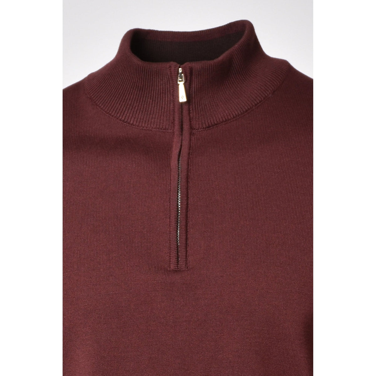 Liwali | 1343 1/4 Quarter Zip Soft Fabric Funnel Neck Jumper