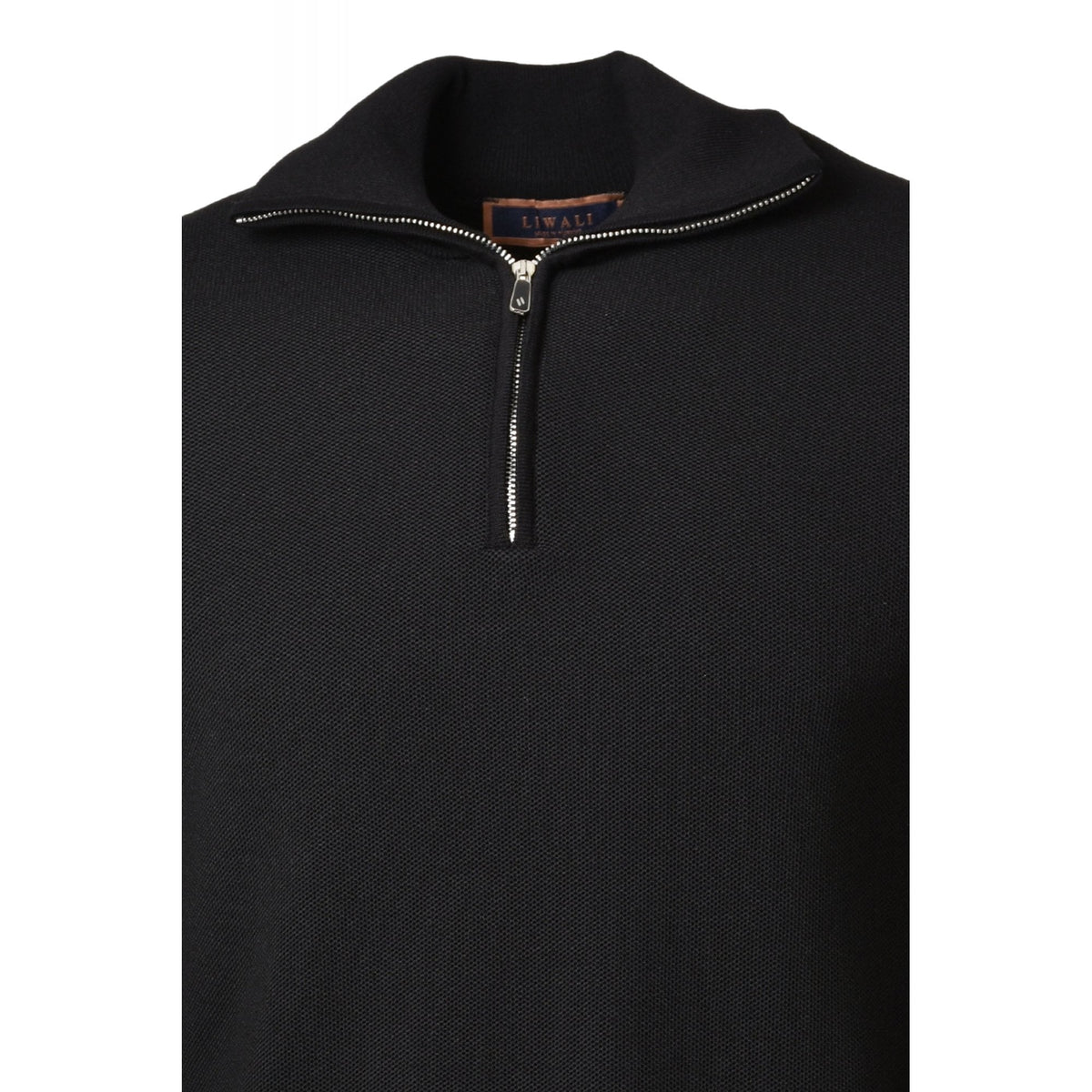 Liwali | 4441 1/4 Quarter Zip Textured Fabric Collar Jumper