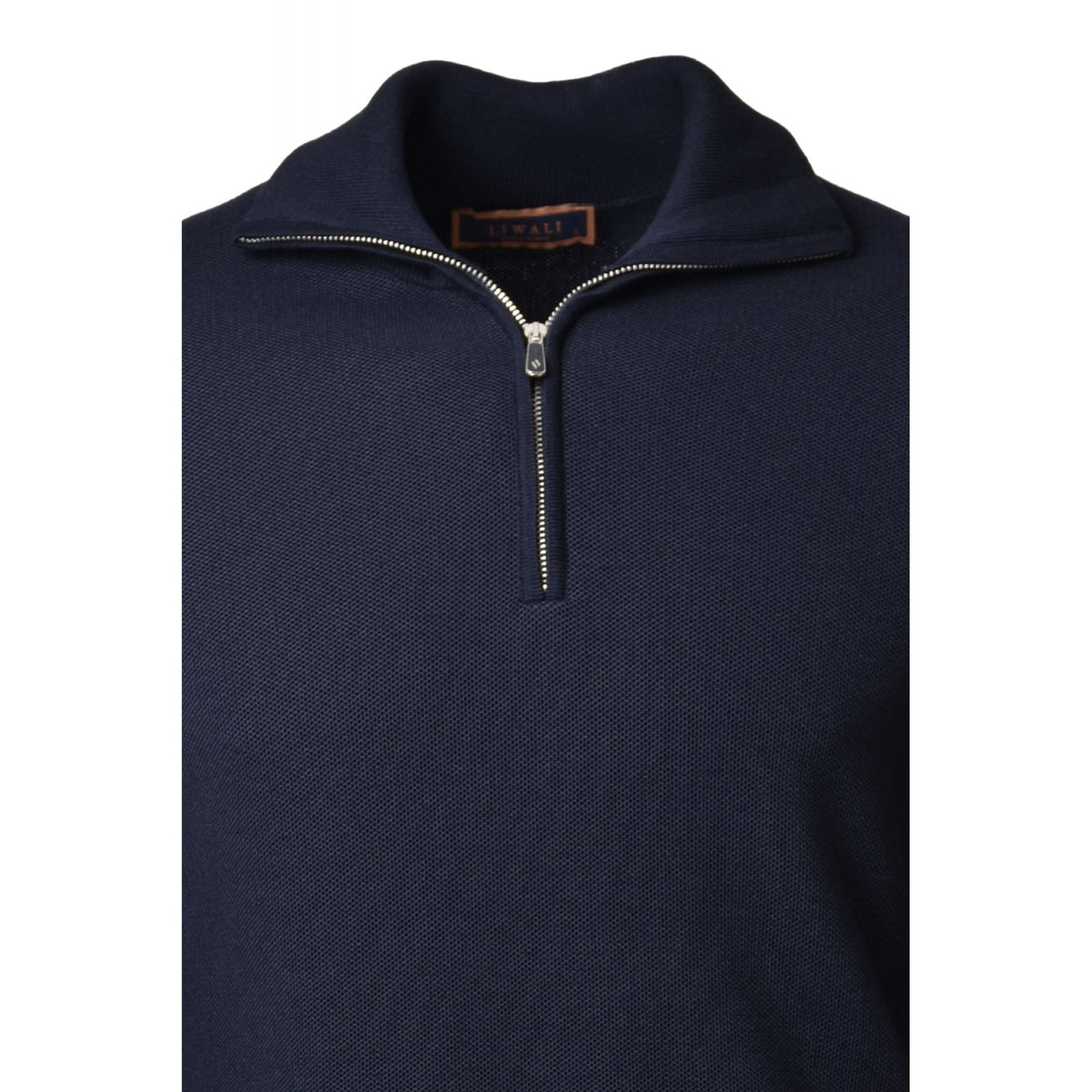 Liwali | 4441 1/4 Quarter Zip Textured Fabric Collar Jumper