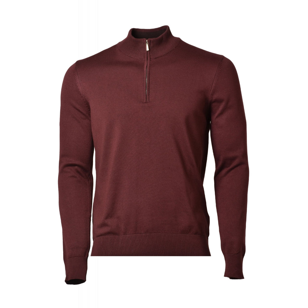 Liwali | 1343 1/4 Quarter Zip Soft Fabric Funnel Neck Jumper