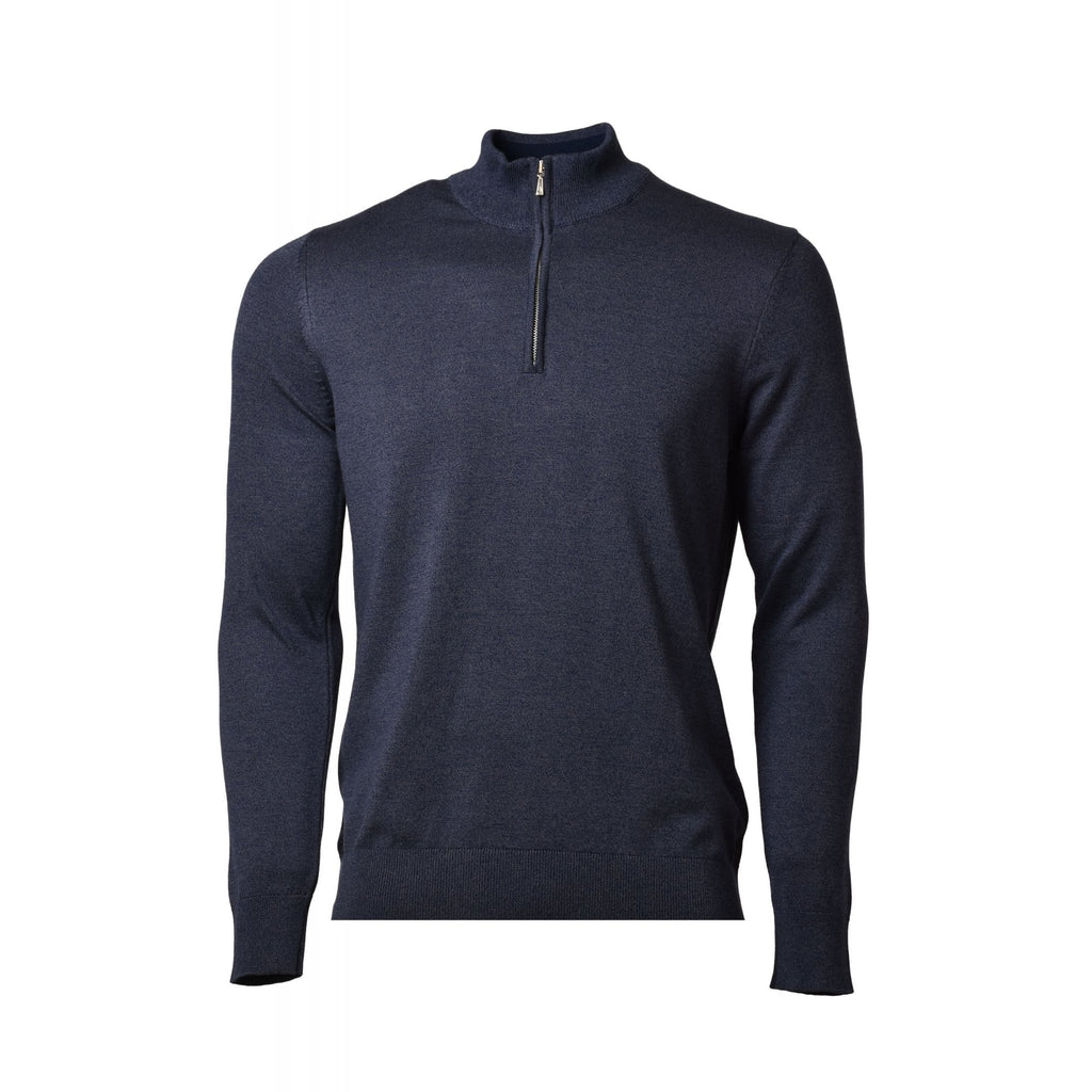 Liwali | 1343 1/4 Quarter Zip Soft Fabric Funnel Neck Jumper