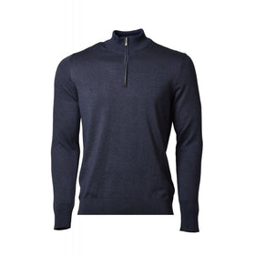 Liwali | 1343 1/4 Quarter Zip Soft Fabric Funnel Neck Jumper