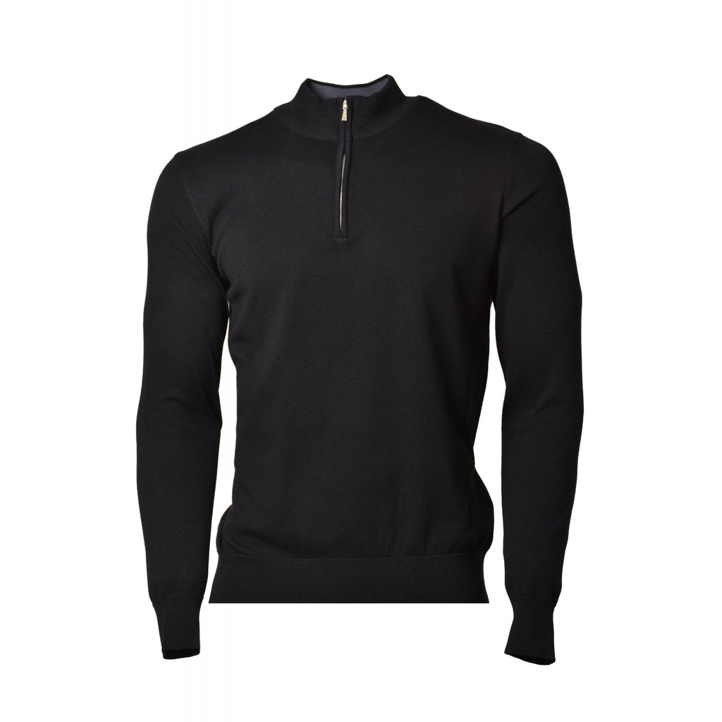 Liwali | 1343 1/4 Quarter Zip Soft Fabric Funnel Neck Jumper