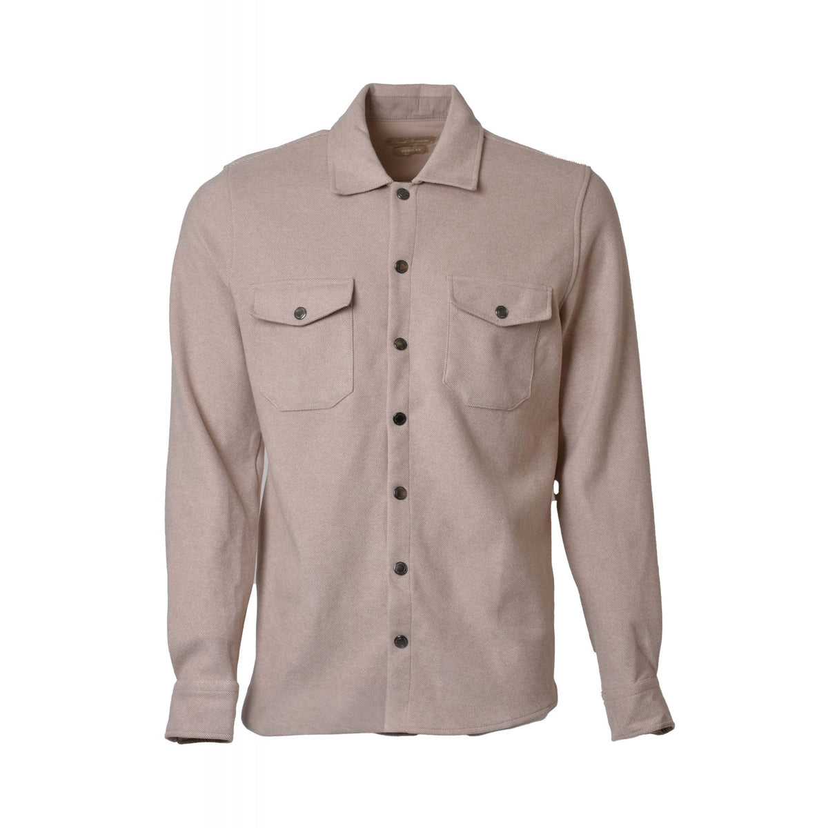 Liwali | 1002 Premium Soft Fabric Snap Button Overshirt - Sand