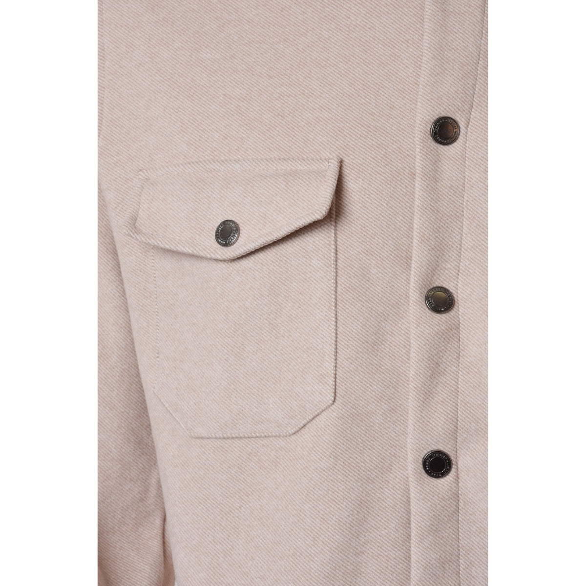 Liwali | 1002 Premium Soft Fabric Snap Button Overshirt - Sand