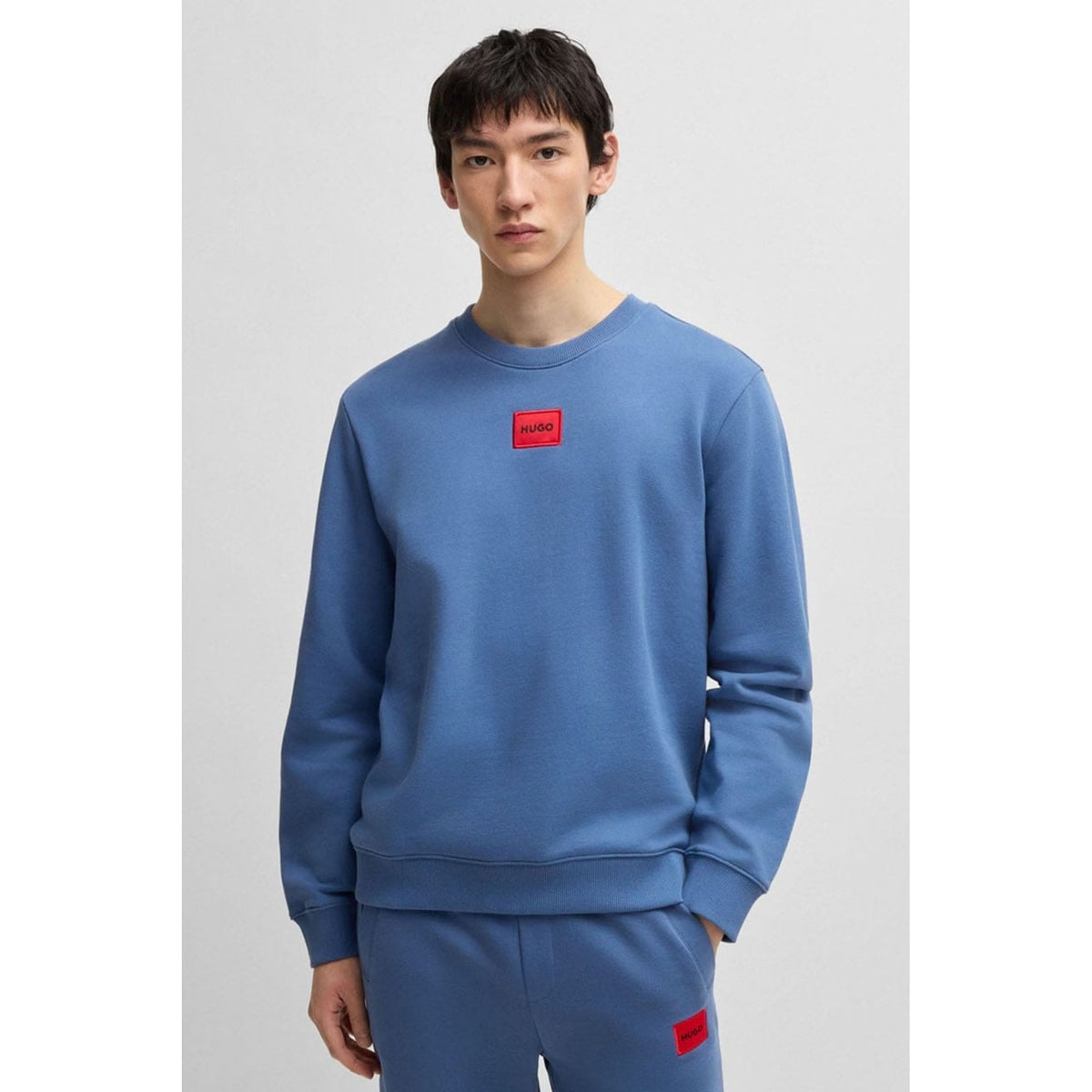 Boss 50447964 Diragol Small Red Patch Logo Crew Sweat Top