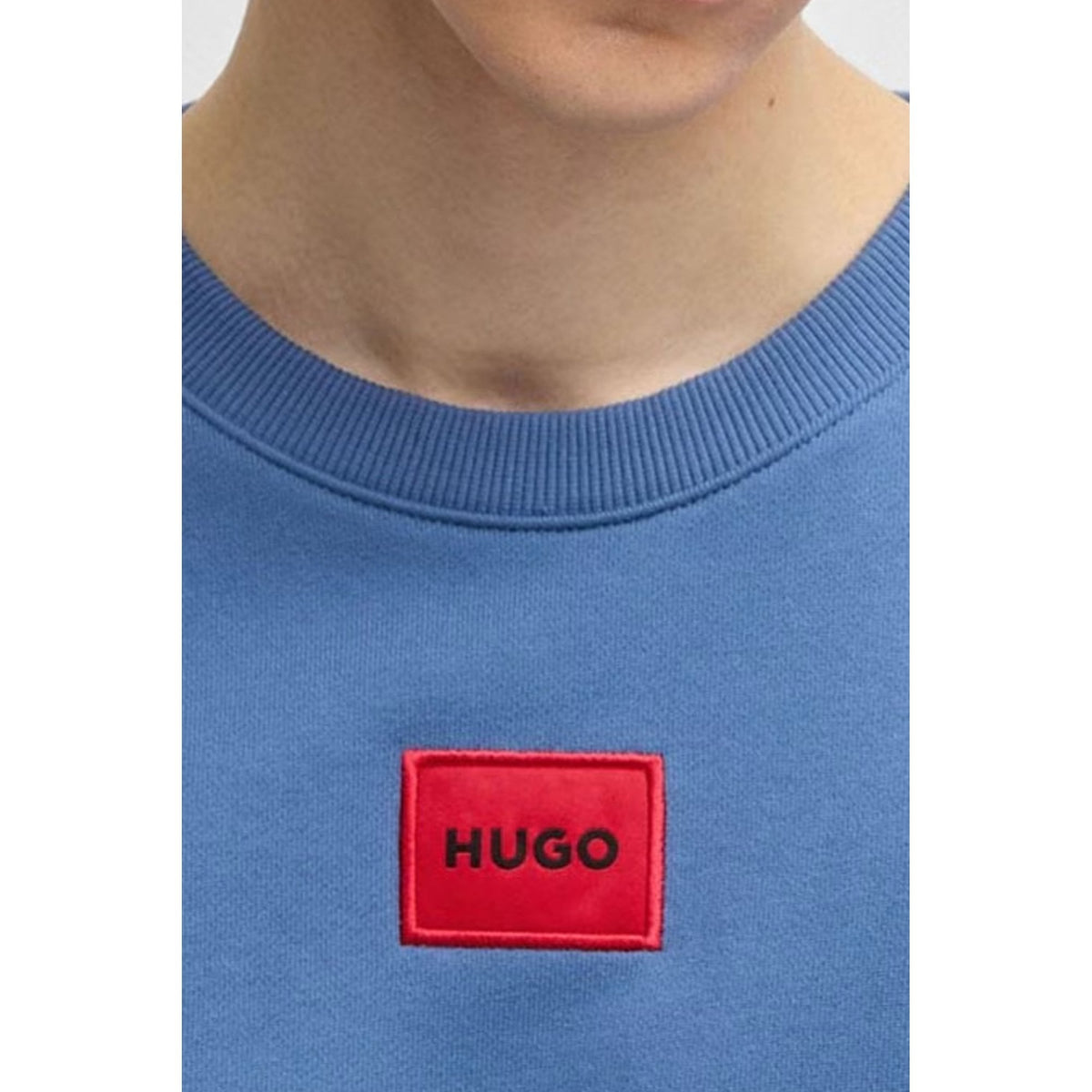 Boss 50447964 Diragol Small Red Patch Logo Crew Sweat Top