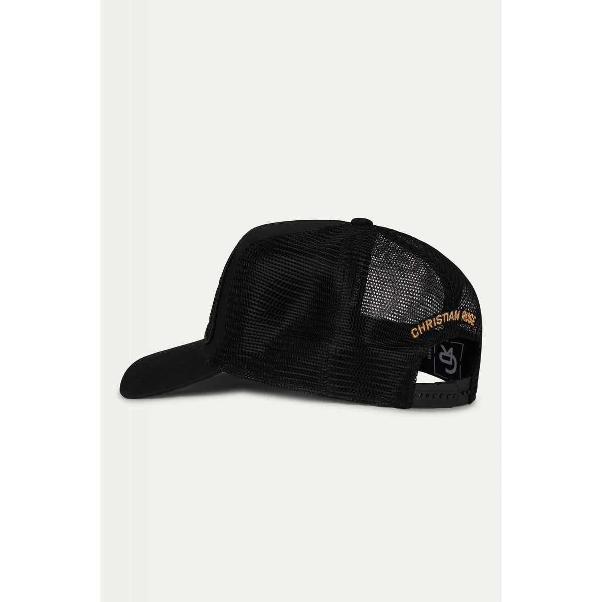 Christian Rose | CR024 Two Tone 'R' Private Plate Trucker Mesh Baseball Cap