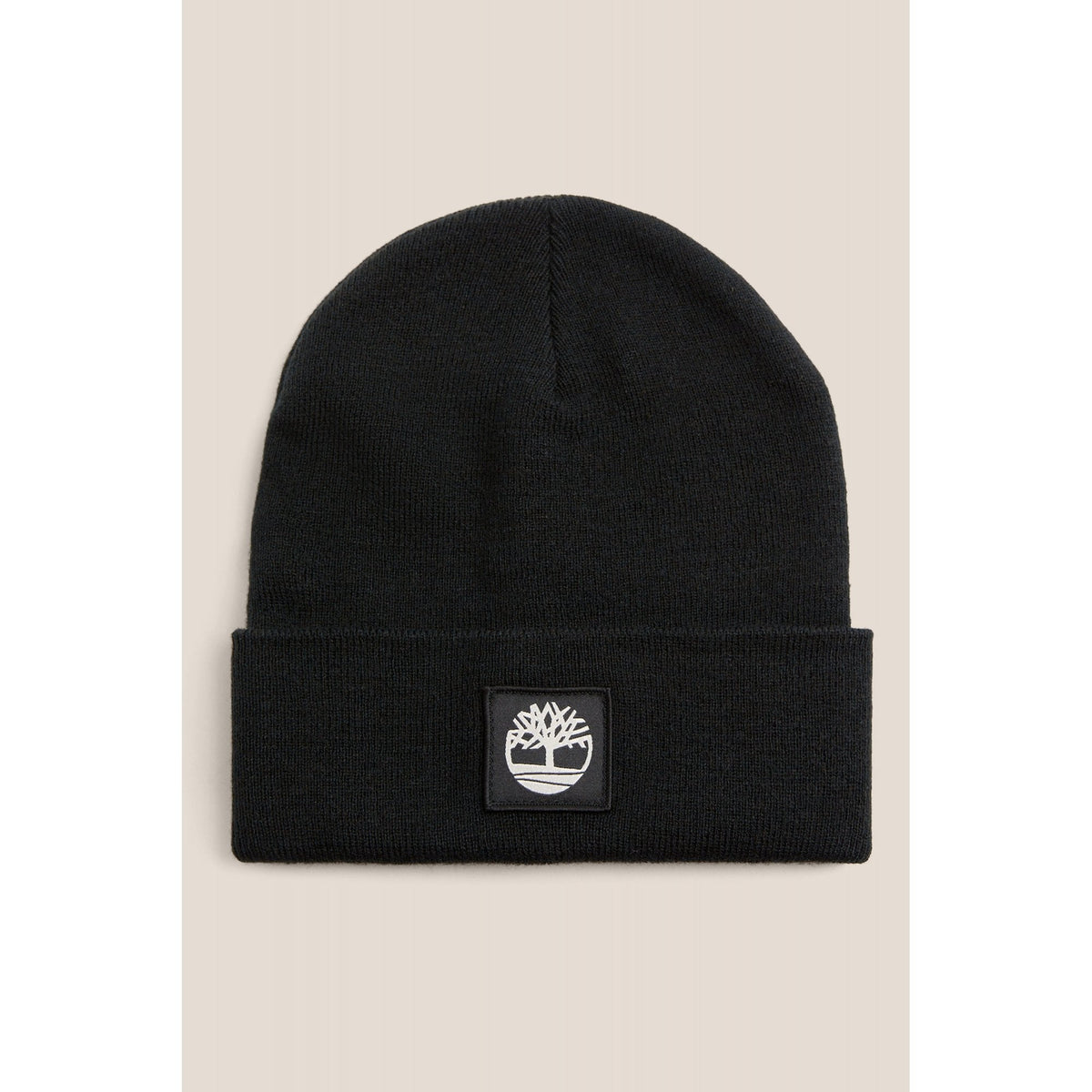 Timberland TB0A65JA Tonal Patch Box Logo Cuffed Knit Beanie Hat