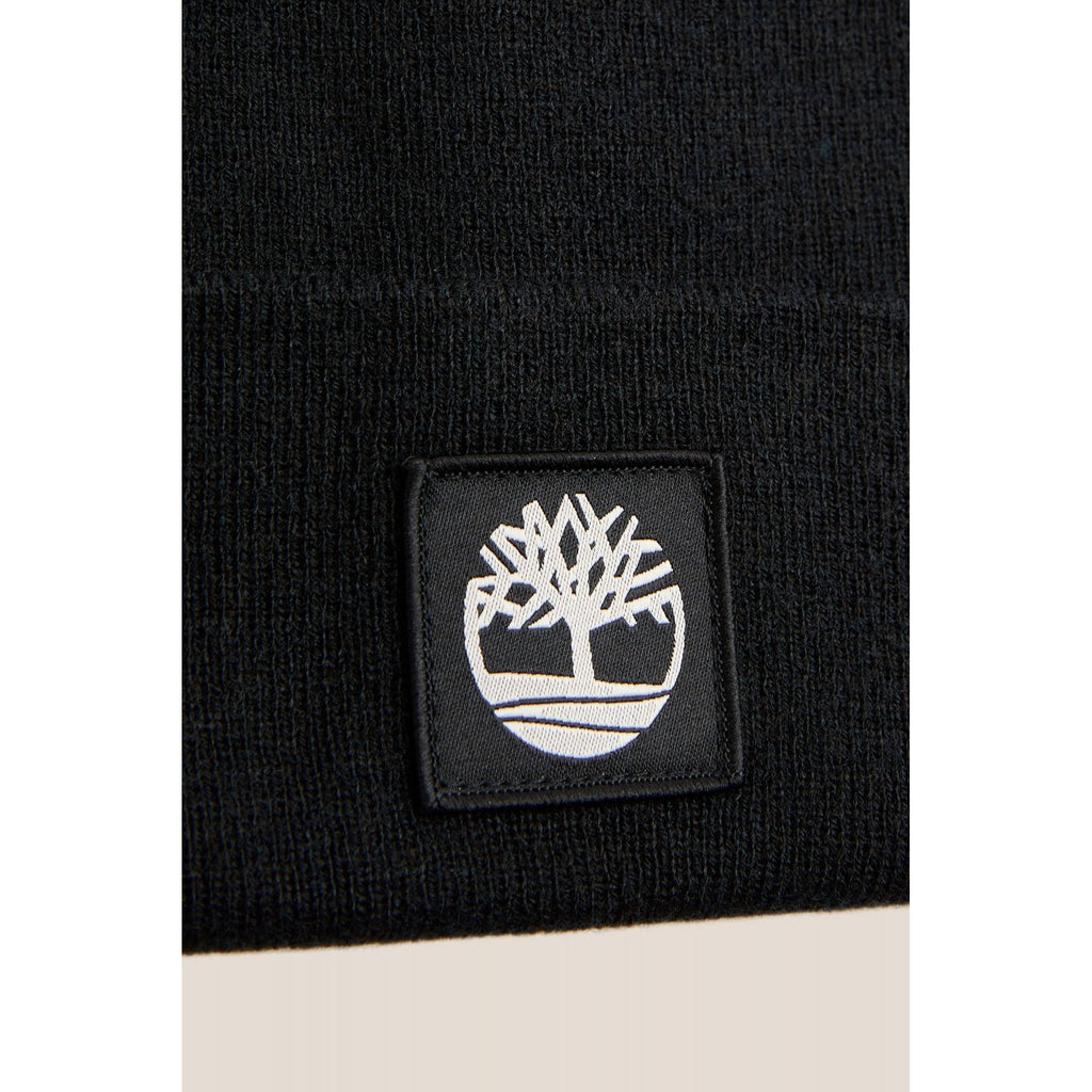 Timberland TB0A65JA Tonal Patch Box Logo Cuffed Knit Beanie Hat