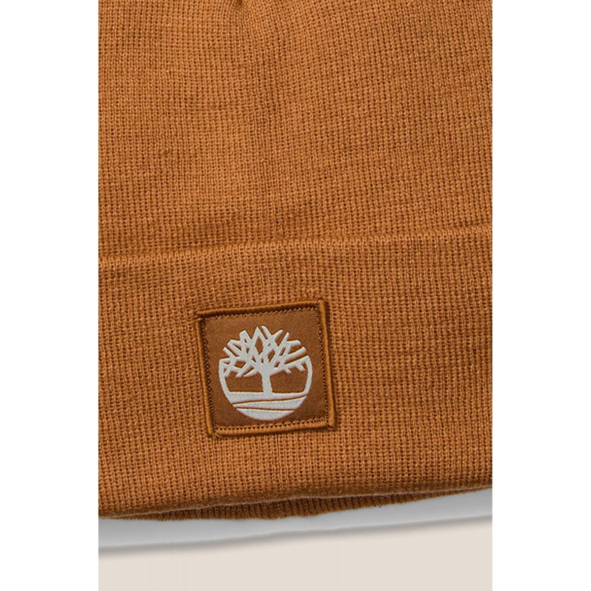 Timberland TB0A65JA Tonal Patch Box Logo Cuffed Knit Beanie Hat