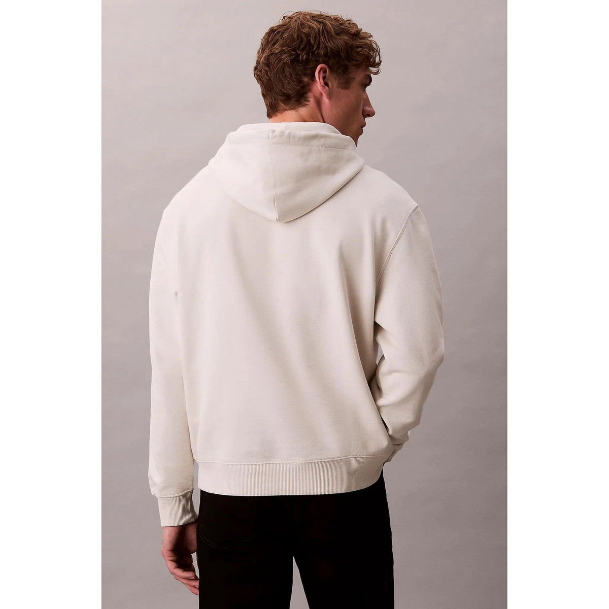 Calvin Klein Jeans | LV04RD243G Brand Logo Relaxed Fit Overhead Hood Top - Chalk Beige