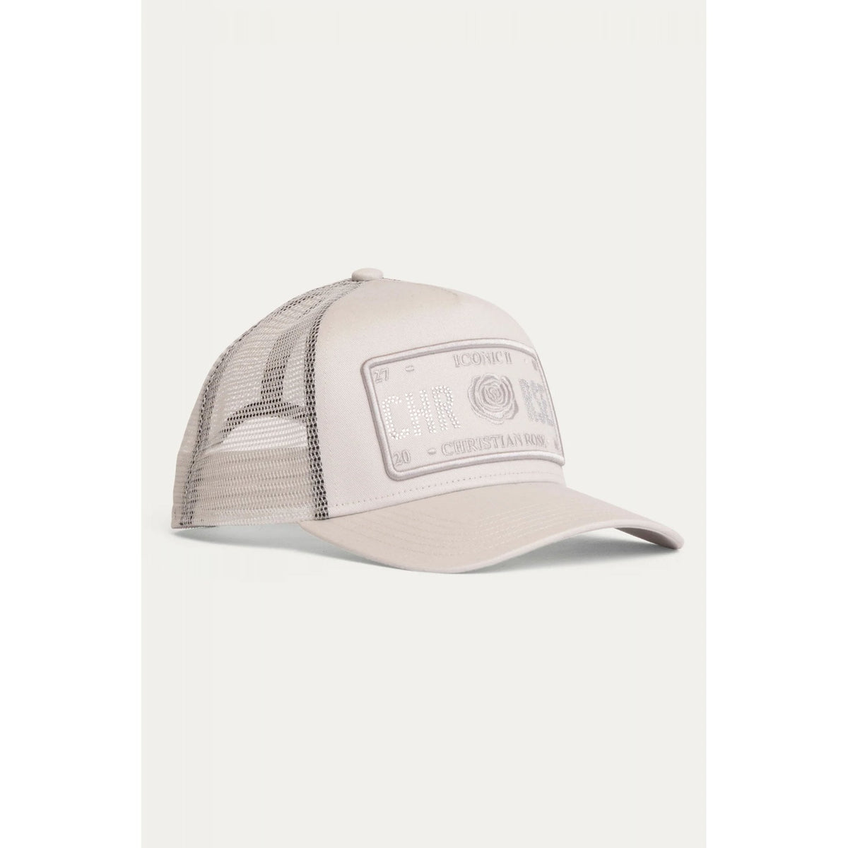Christian Rose | CR049 Iconic II Crystal Rhinestone Trucker Mesh Baseball Cap