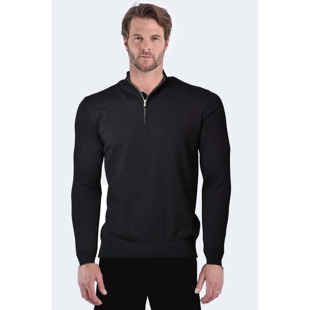 Liwali | 1343 1/4 Quarter Zip Soft Fabric Funnel Neck Jumper