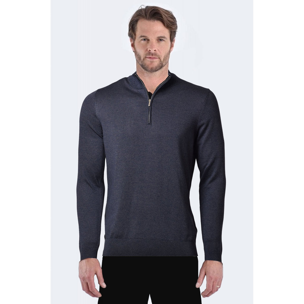 Liwali | 1343 1/4 Quarter Zip Soft Fabric Funnel Neck Jumper