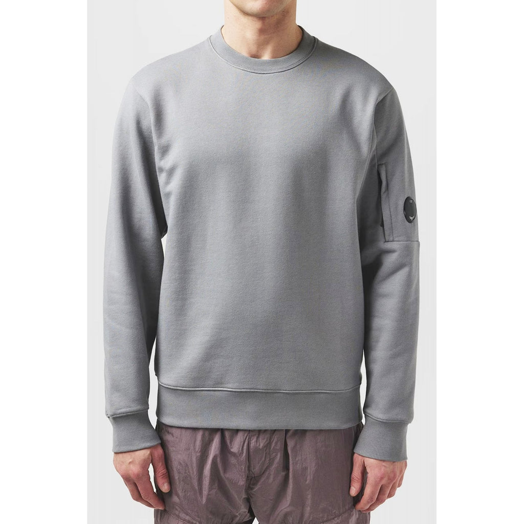 C.P. Company MSS022A Diagonal Raised Fleece Lens Arm Sweat Top