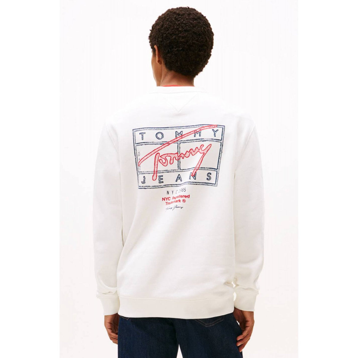 Tommy Jeans | DM22366 Regular Entry DNA Play Back Logo Crew Sweat Top