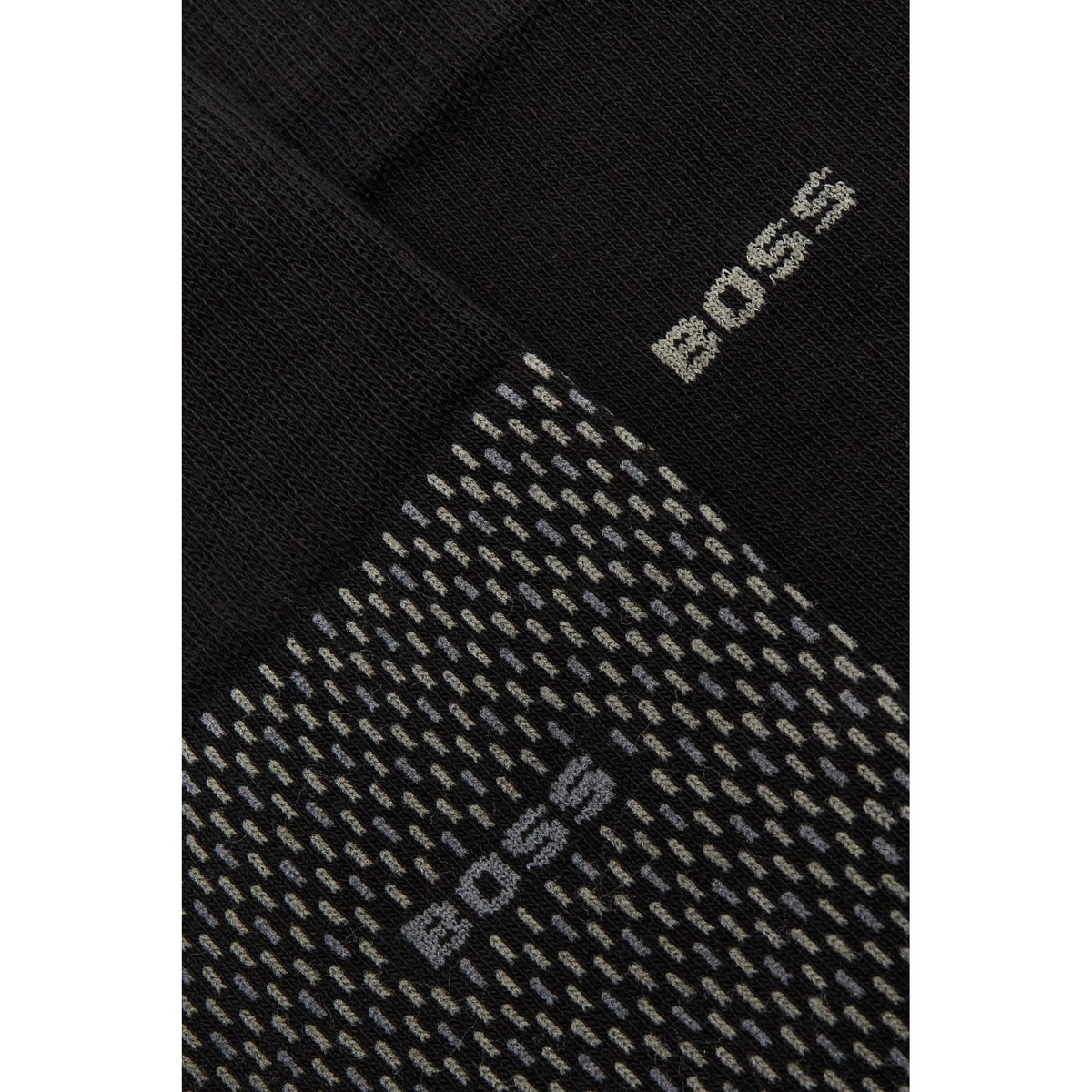 Boss 50487872 Mini Pattern 2-Pack CC Essential Jacquard Logo Socks - Black