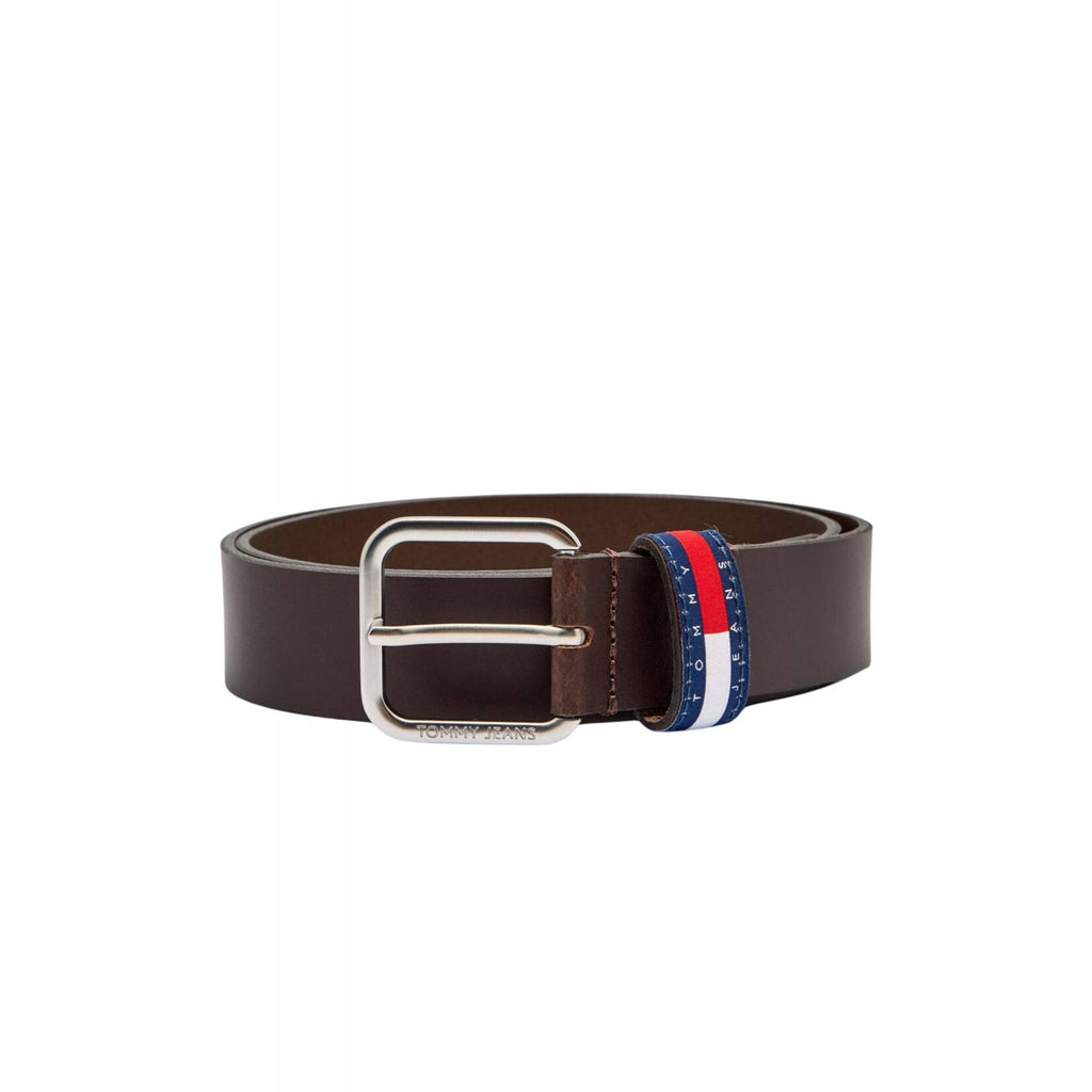 Tommy Jeans | AM136888 Ryan Logo Keeper Leather Metal Buckle Belt