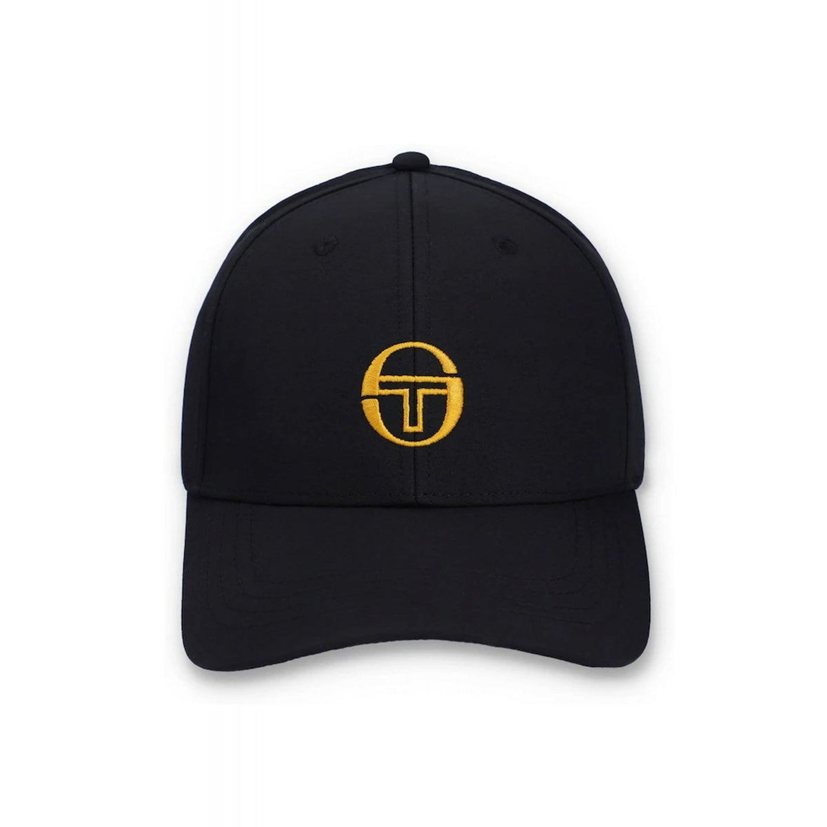 Sergio Tacchini | Marz 1262-905 Nylon Classic 6 Panel Strapback Baseball Cap - Black/Gold