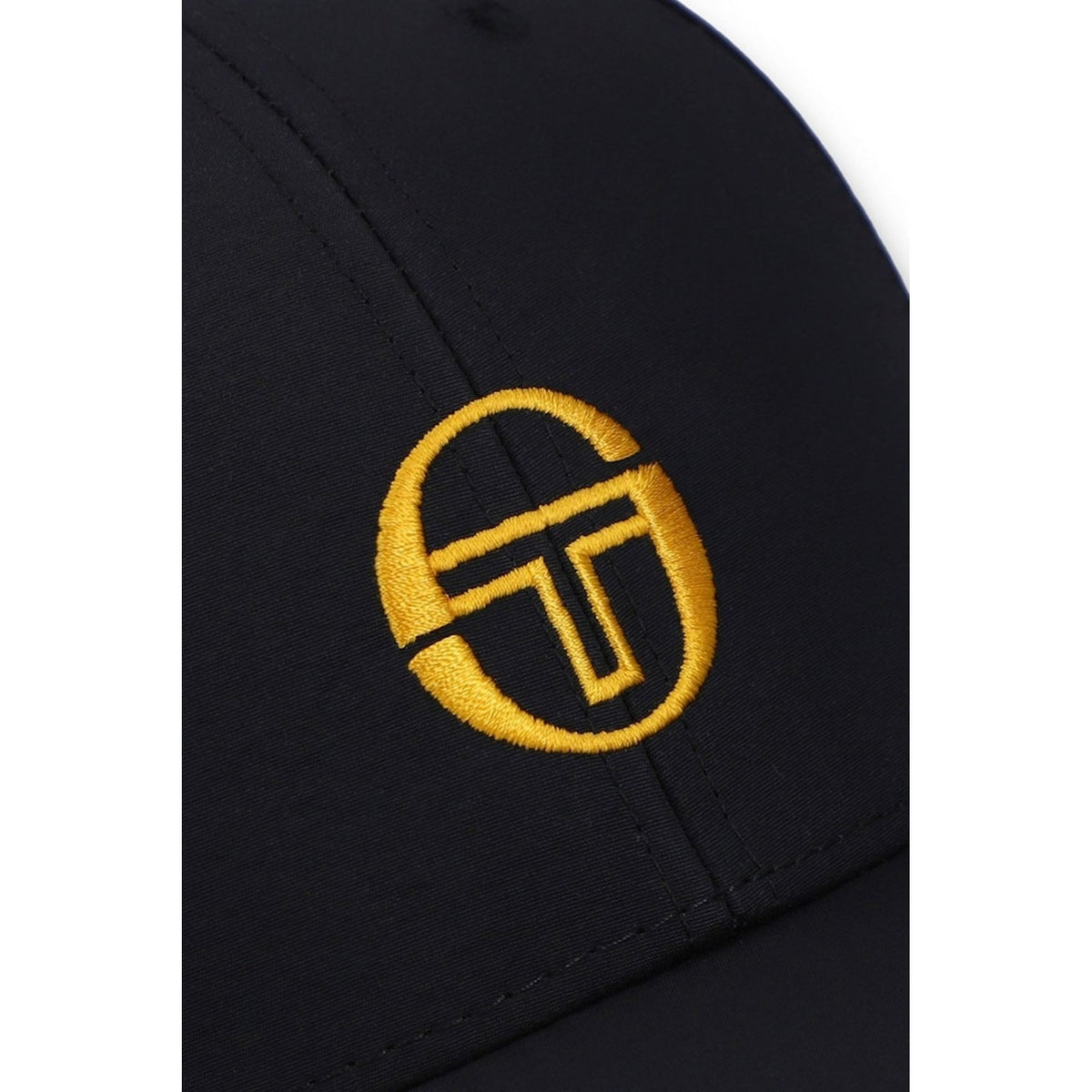 Sergio Tacchini | Marz 1262-905 Nylon Classic 6 Panel Strapback Baseball Cap - Black/Gold