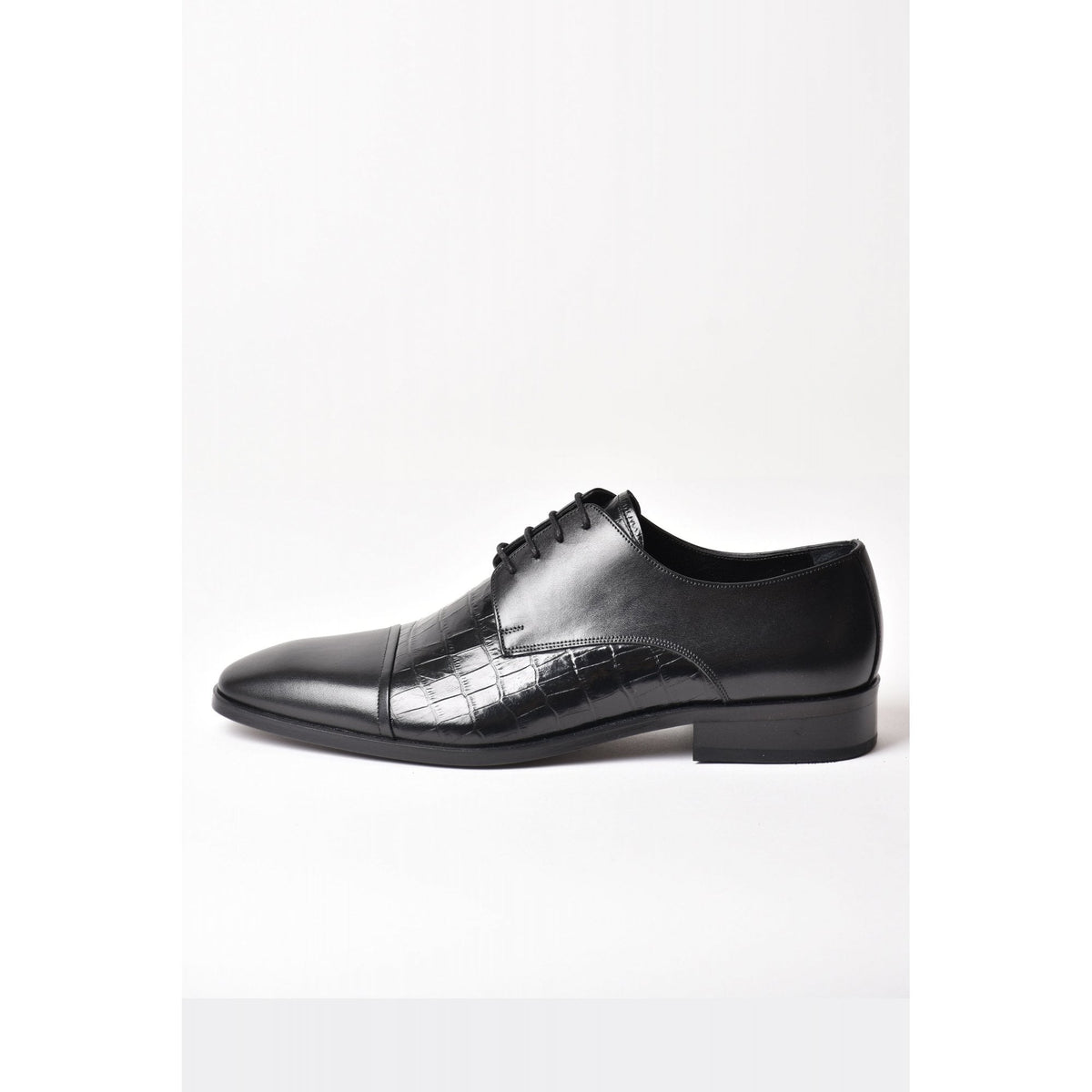 Paul Branco | M-01627 Leather Faux Contrast Crocodile Oxford Lace Formal Shoe