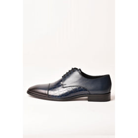 Paul Branco | M-01627 Leather Faux Contrast Crocodile Oxford Lace Formal Shoe