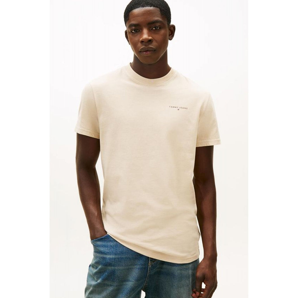 Tommy Jeans | DM21780 Slim Fit Linear Print Logo Half Sleeve T-Shirt