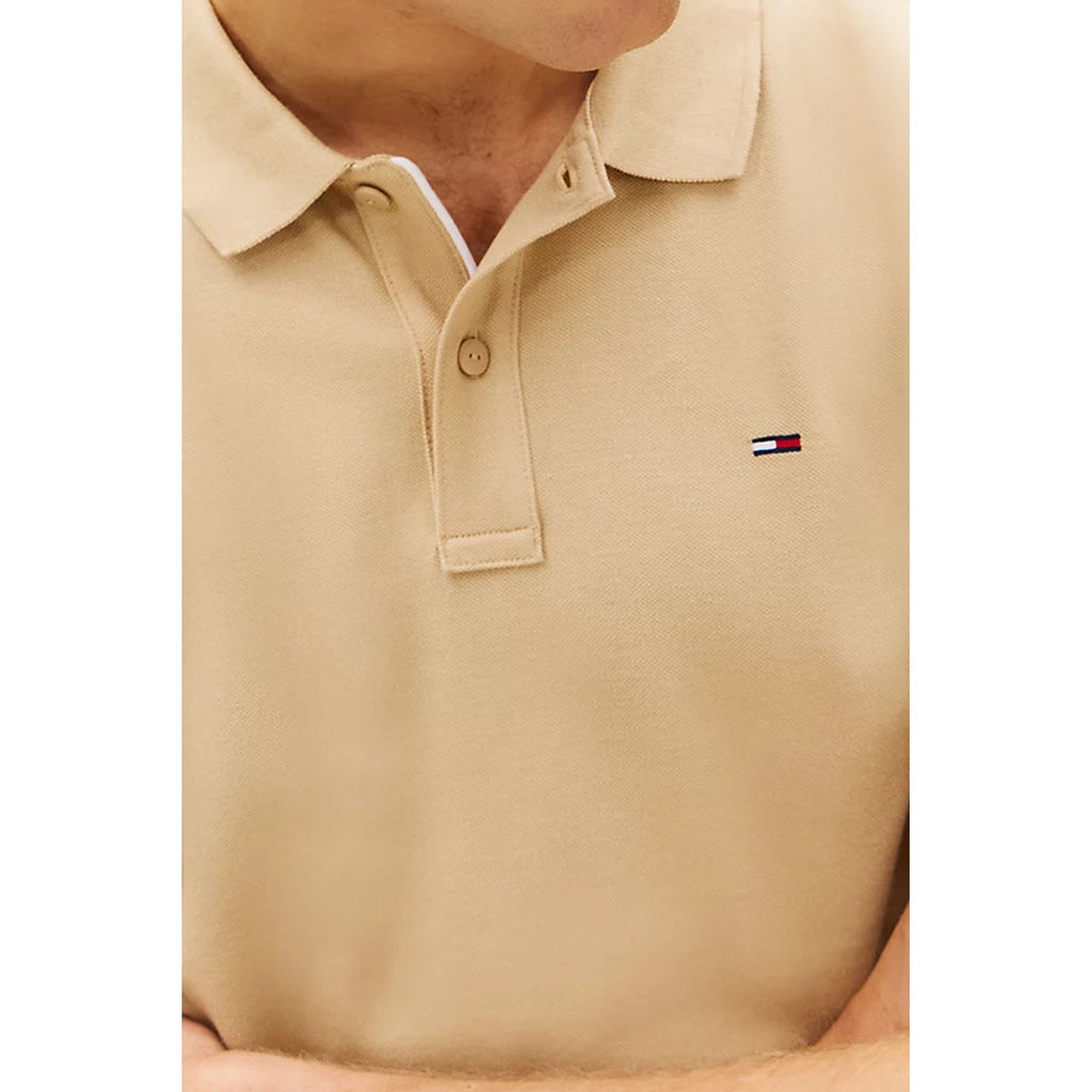 Tommy Jeans | DM20676 Slim Fit Small Flag Logo Cotton Piqué Polo T-Shirt