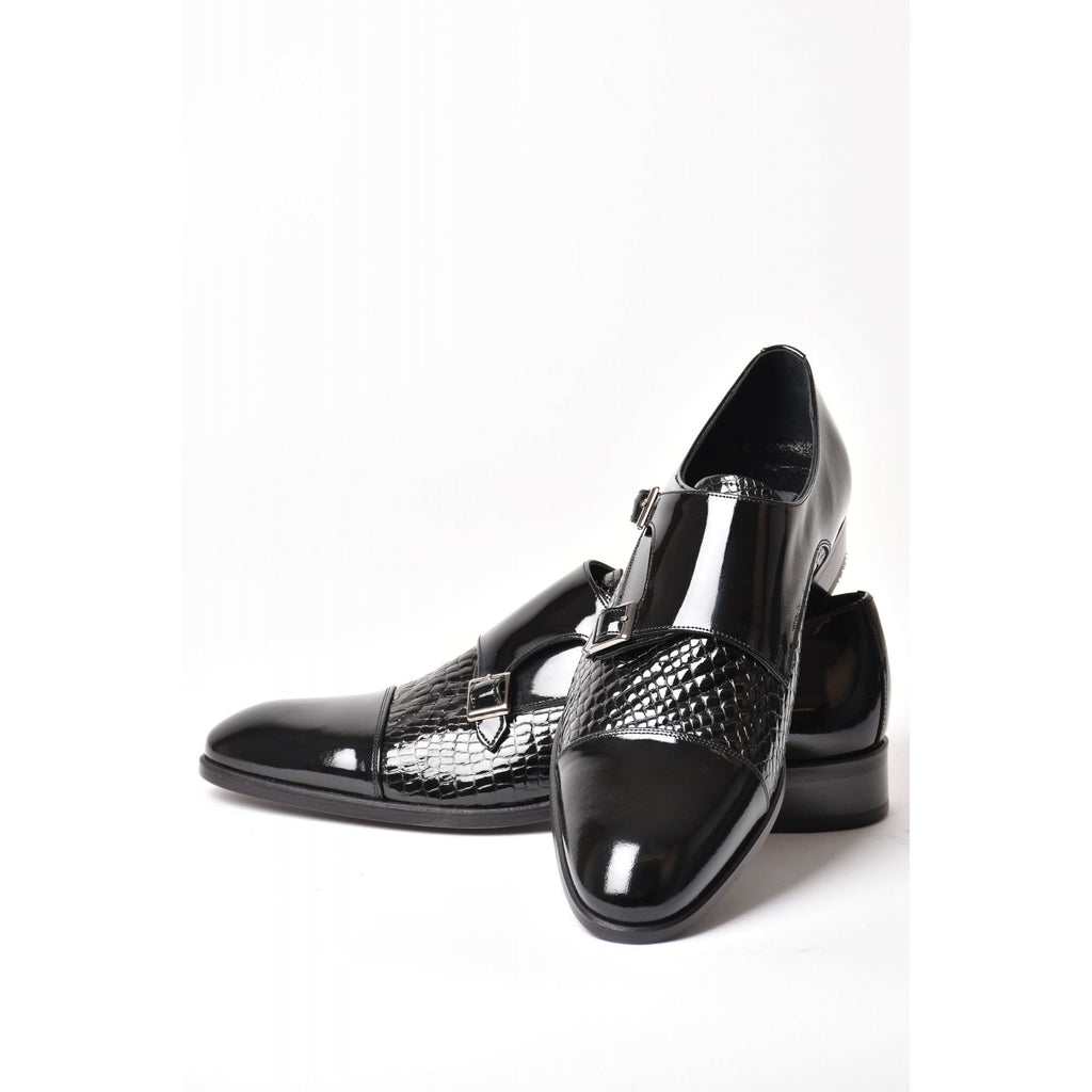 Paul Branco | M-93020 Leather Monk Strap Buckle Formal Shoe