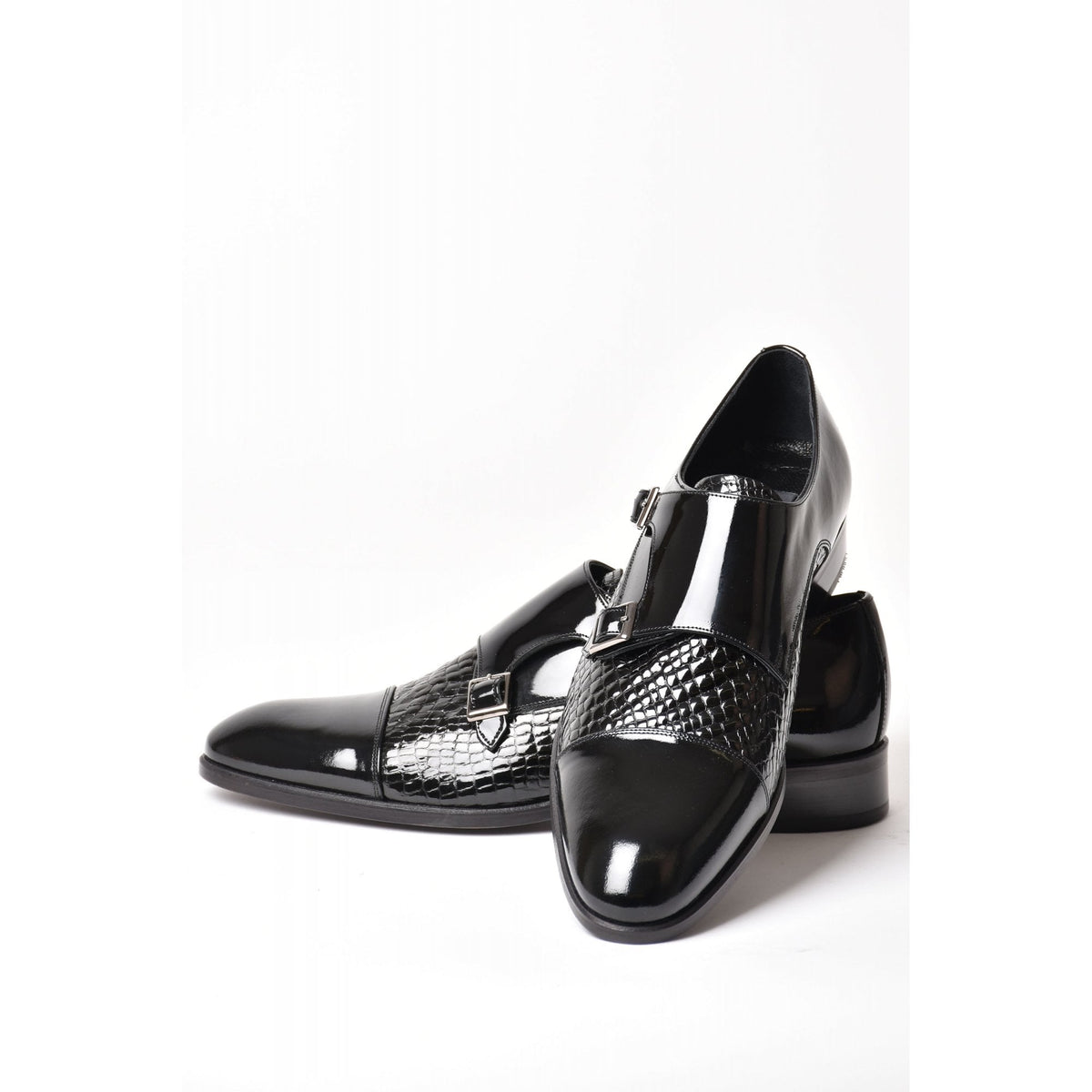 Paul Branco | M-93020 Leather Monk Strap Buckle Formal Shoe