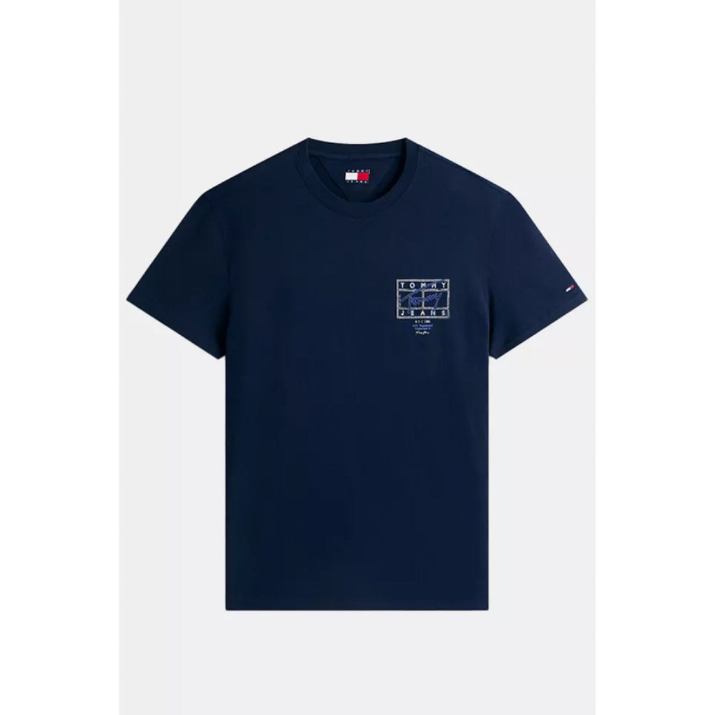 Tommy Jeans | DM22319 Regular Script Sign Spray Back Logo Print Half Sleeve T-Shirt
