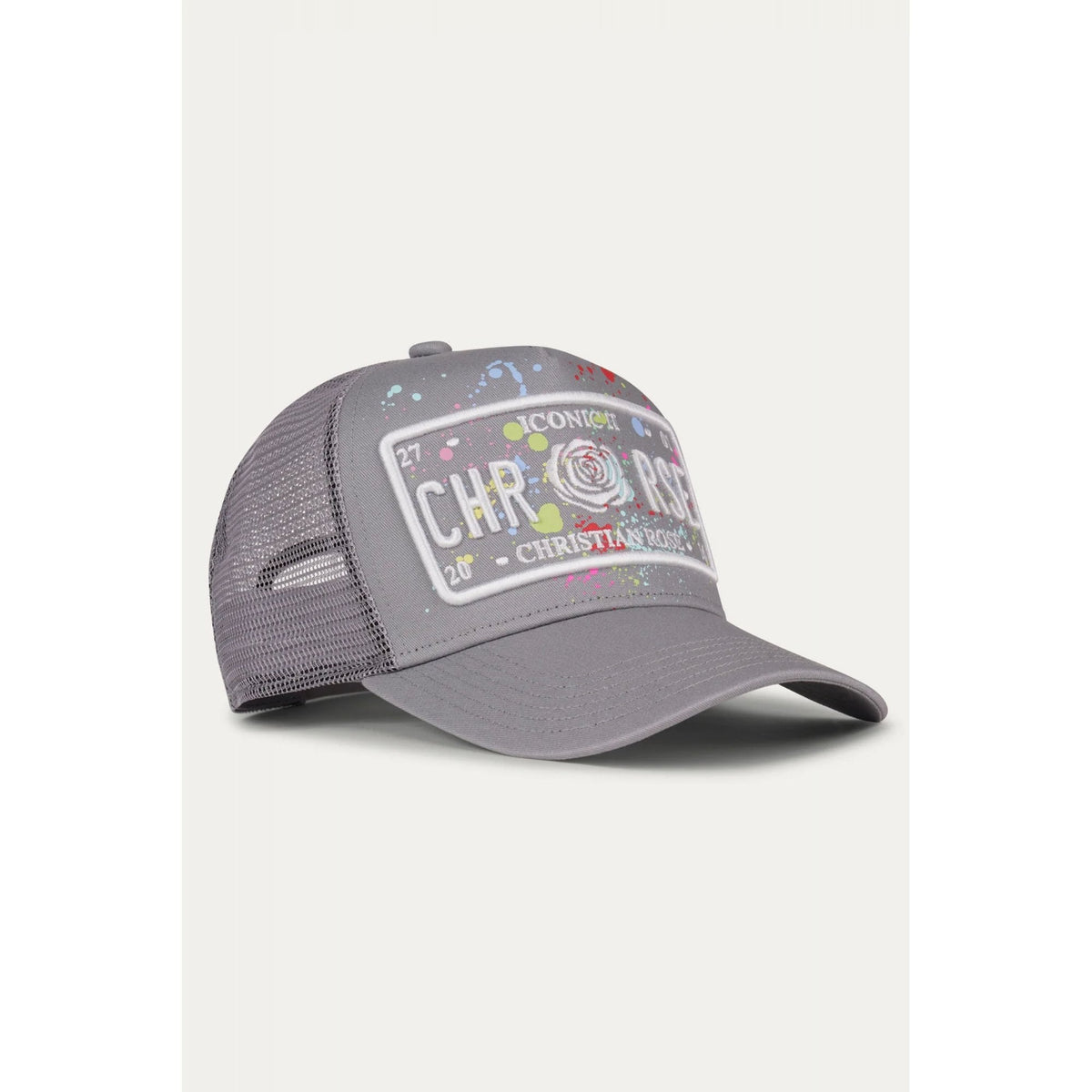 Christian Rose | CR004 Iconic II Paint Splat Trucker Mesh Baseball Cap