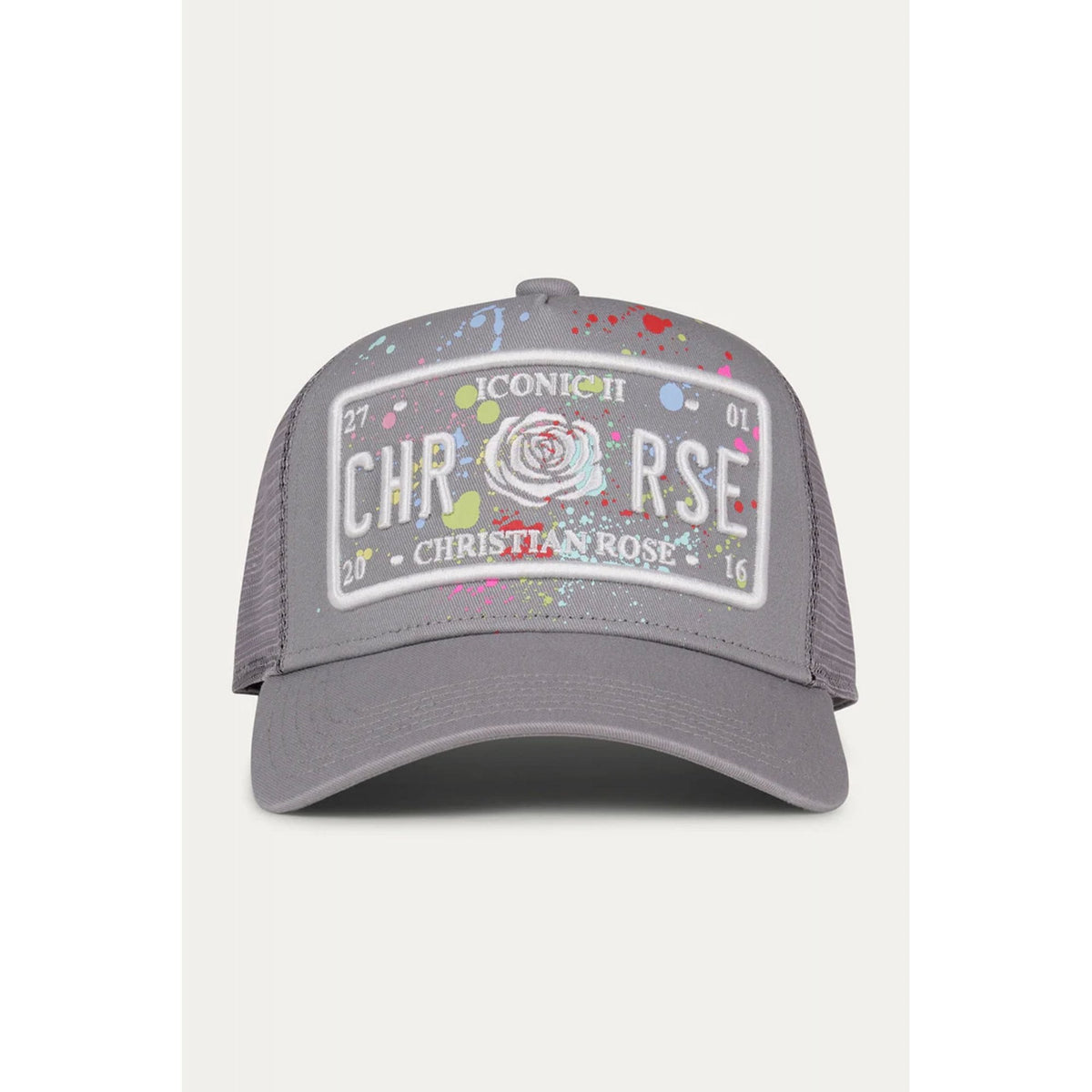 Christian Rose | CR004 Iconic II Paint Splat Trucker Mesh Baseball Cap