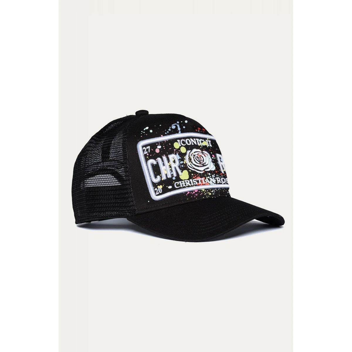 Christian Rose | CR004 Iconic II Paint Splat Trucker Mesh Baseball Cap