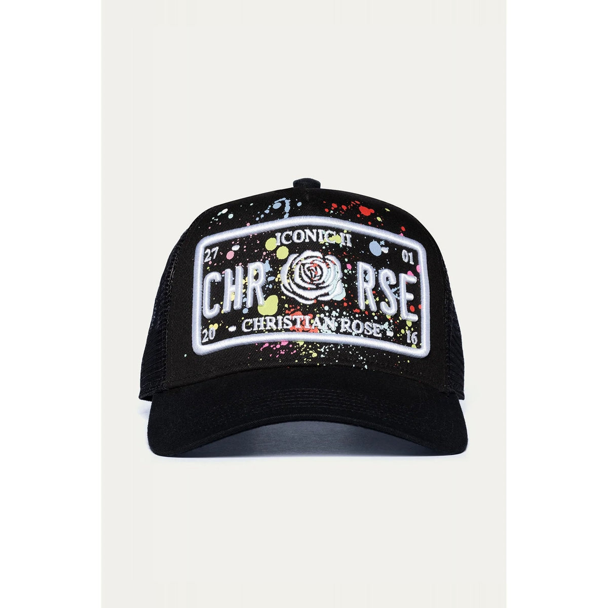 Christian Rose | CR004 Iconic II Paint Splat Trucker Mesh Baseball Cap